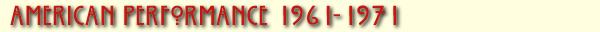 [American Performance 1961 - 1971 Listings]