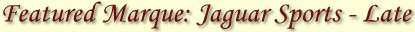 [Featured Marque - Jaguar Sports - Late Listings]
